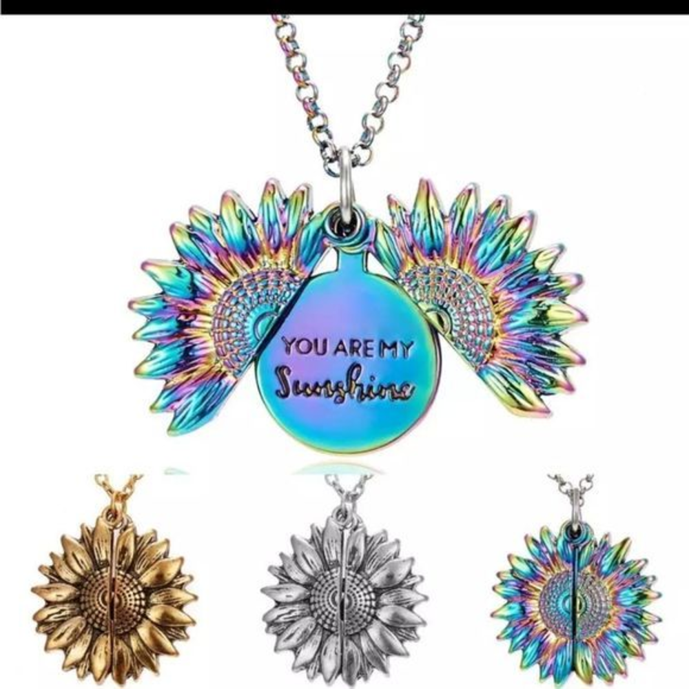 You‎ Are My Sunshine Open Locket Necklace
